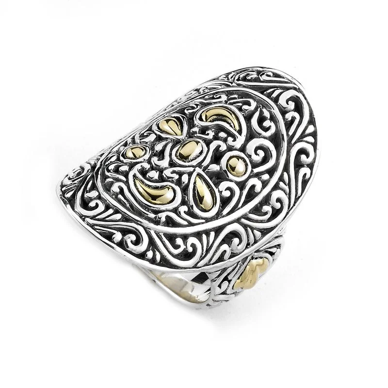 white gold ladies ring-Pompeia Ring