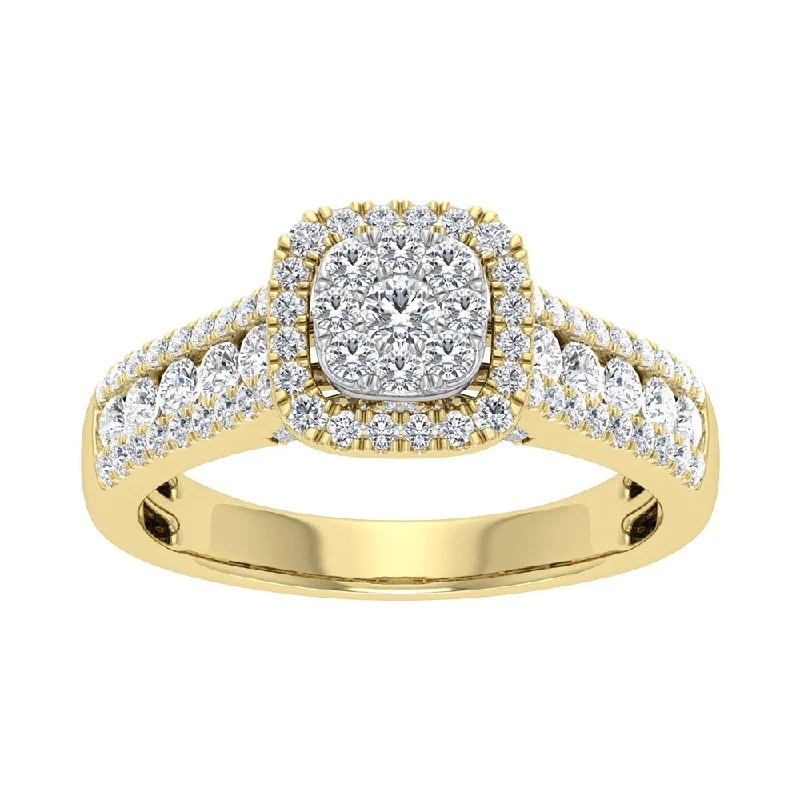 antique style ladies ring-Diamond 7/8 Ct.Tw. Fashion Ring in 14K Yellow Gold