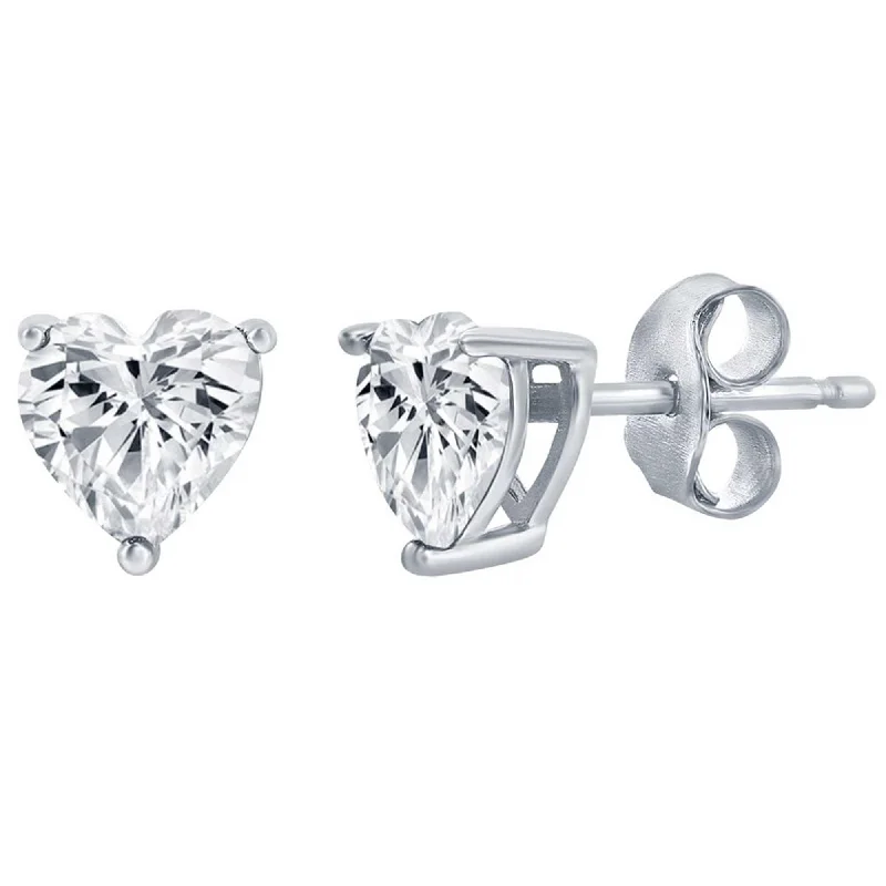 timeless elegance ladies earrings-Classic Women's Earrings - SS 6mm Crystal "April" Heart Perciosa Crystal | D-8420