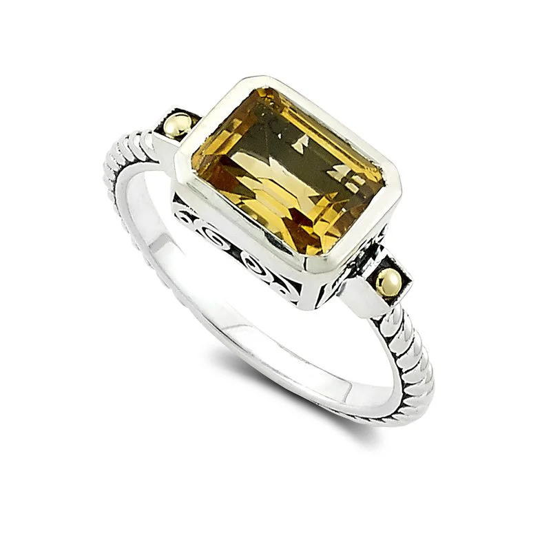 blue sapphire diamond ladies ring-Eirini Ring- Citrine