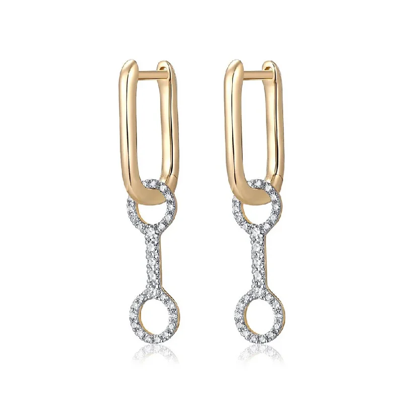 elegant evening ladies earrings-DAYNA OVAL DROP EARRINGS