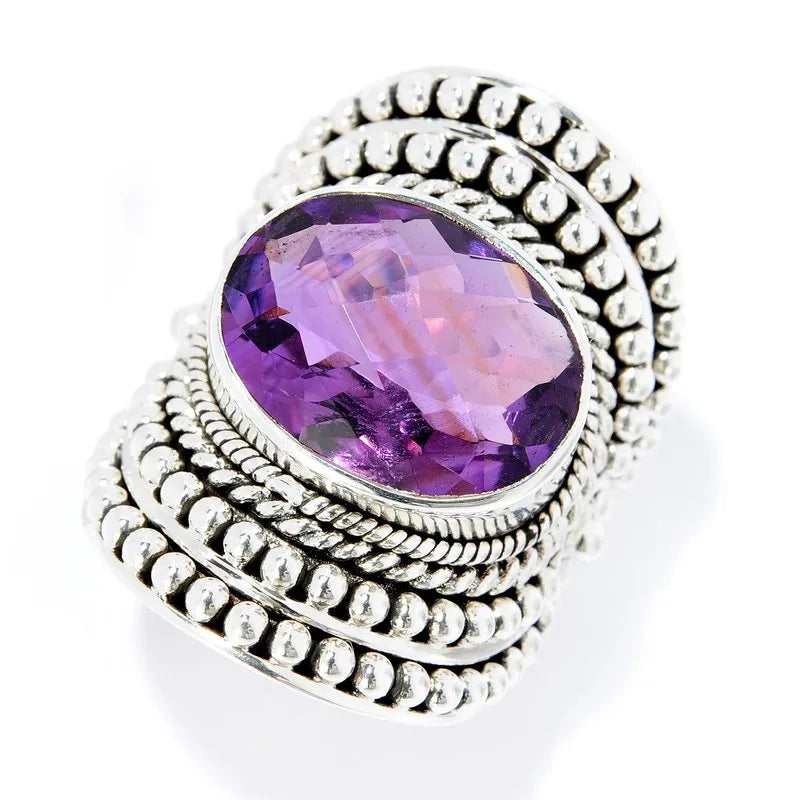 matching couple ladies ring-Beloved Ring- Amethyst