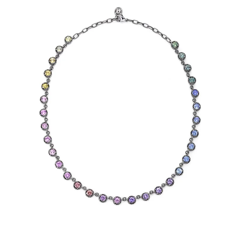 sapphire ladies necklace-Watercolor Collar Necklace