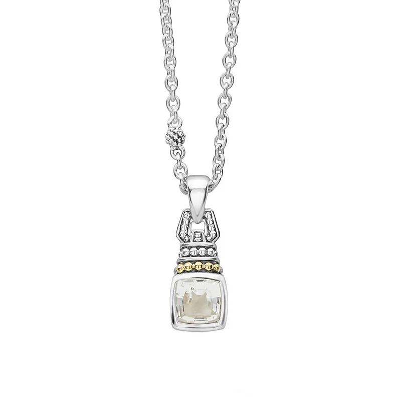 oval moonstone ladies necklace-White Topaz Pendant Necklace