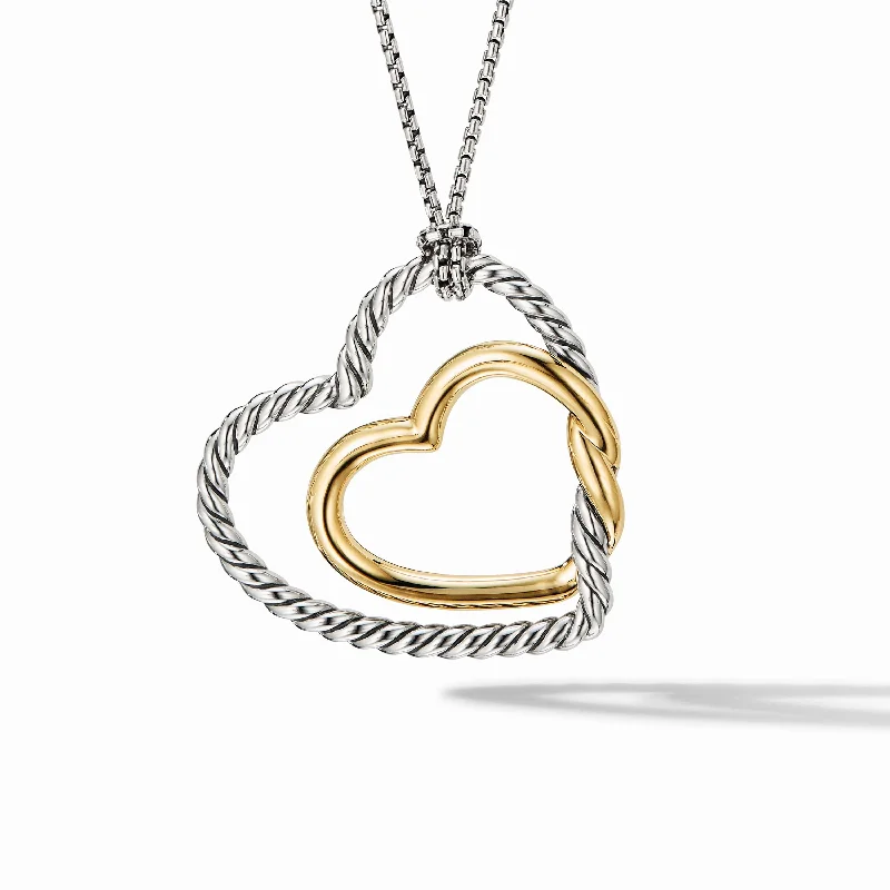 silver ladies necklace-Continuance Heart Necklace