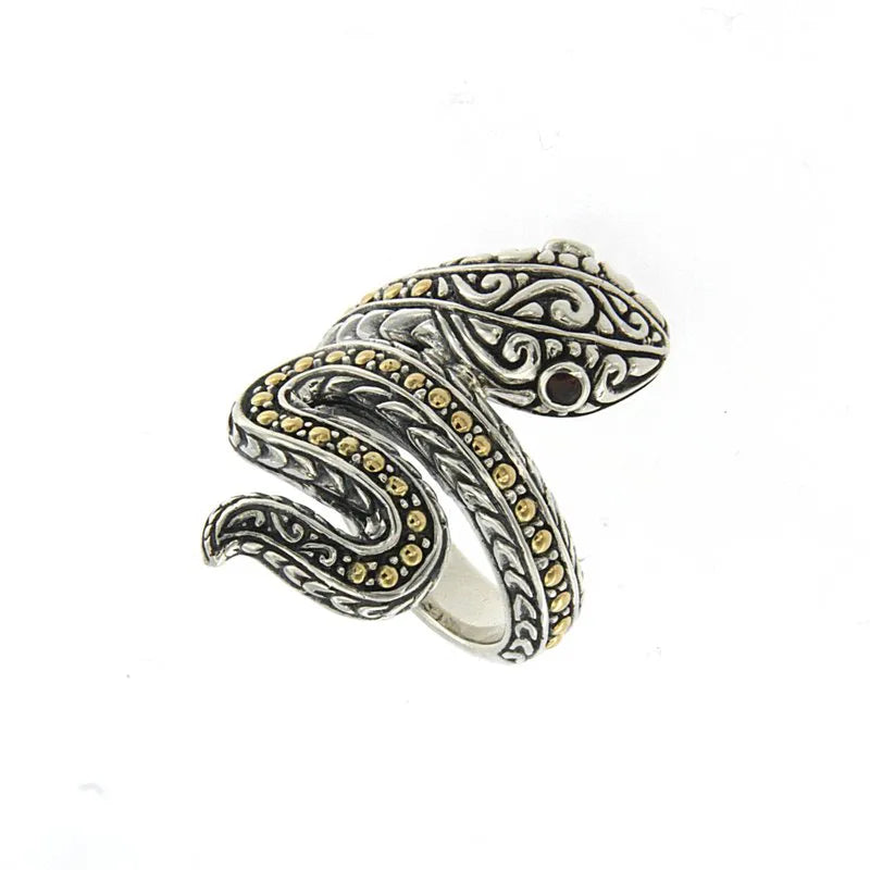 luxury designer ladies ring-Scarlet Serpent Ring