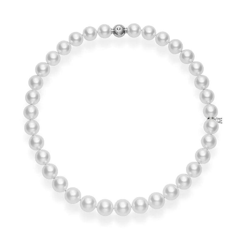 bar pendant ladies necklace-White South Sea Cultured Pearl Necklace