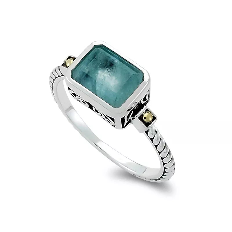 aquamarine ladies ring-Eirini Ring- Aquamarine