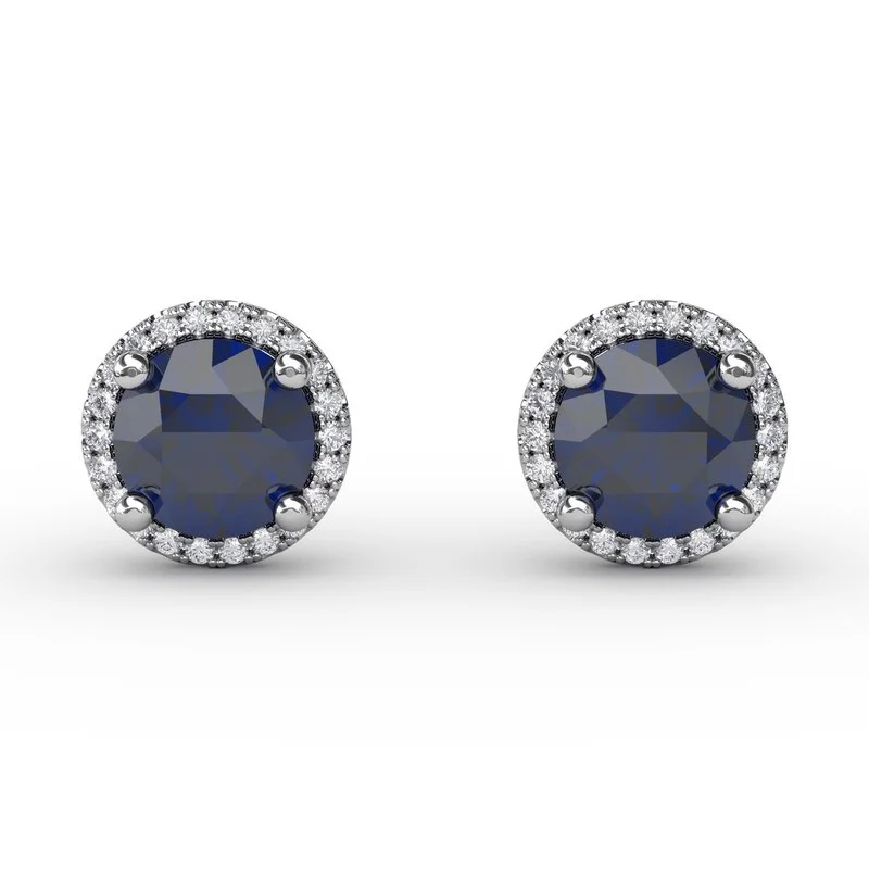 bridal crystal ladies earrings-Dazzling Brilliant Cut Stud Earrings ER7003S