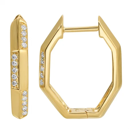 infinity love ladies earrings-SHARA GEOMETRIC SHAPE HOOP EARRINGS