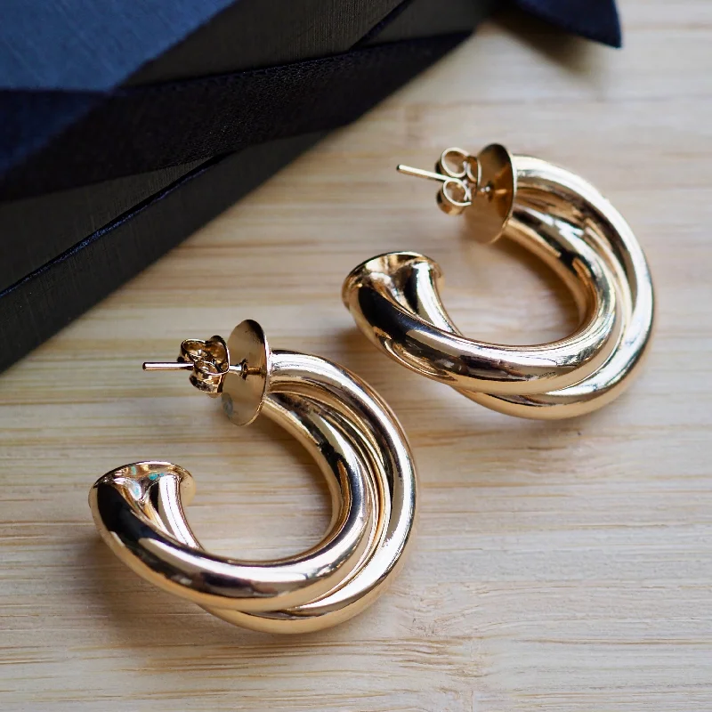 celestial-inspired ladies earrings-SAMARA WRAP TUBE HOOPS Earrings