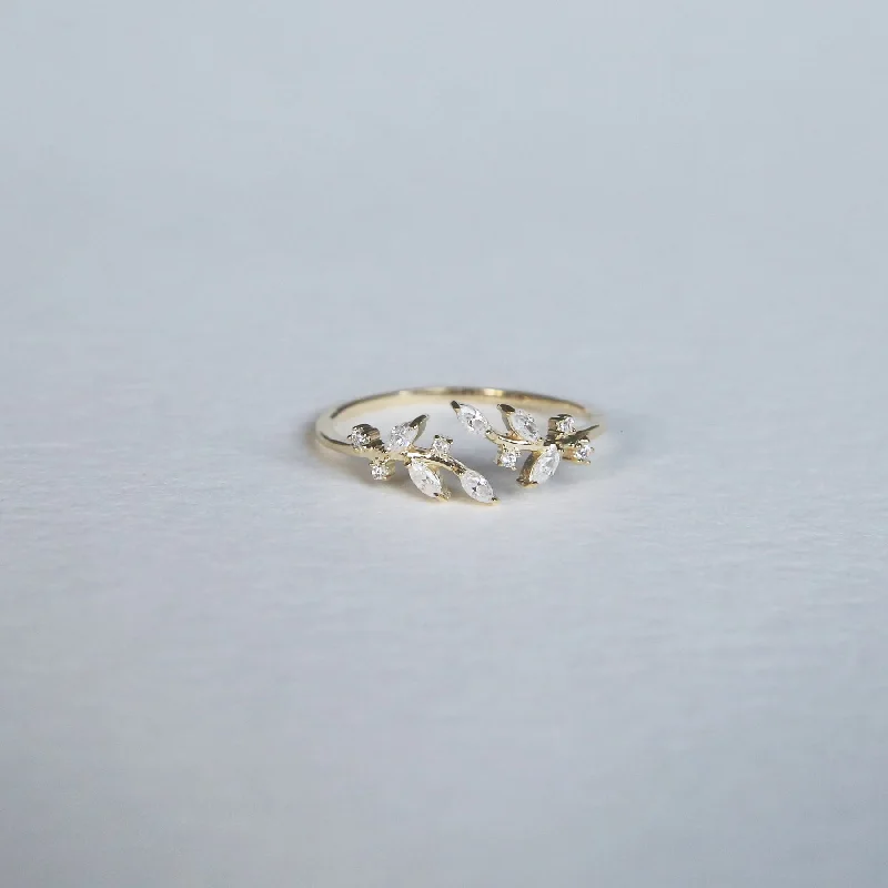 promise ladies ring-Leaf Ring