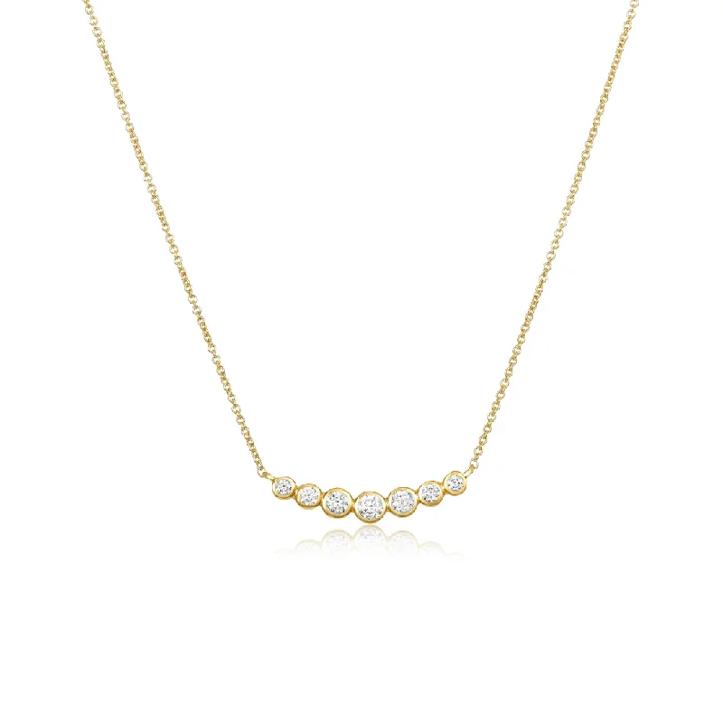 delicate pearl ladies necklace-7 Diamond Bubble Necklace