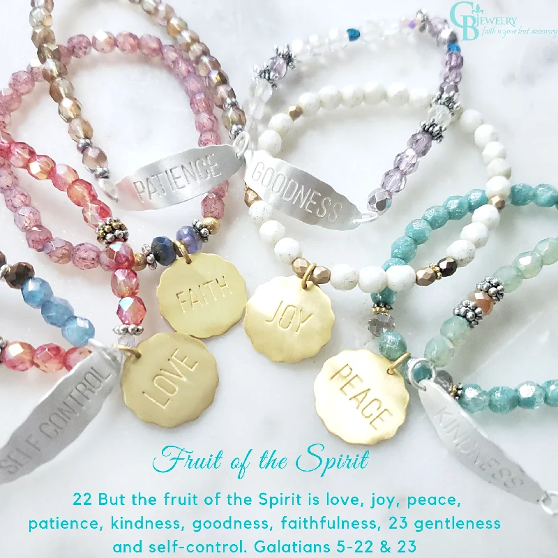 silver ladies bracelets & bangles-Fruits of the Spirit Bracelets