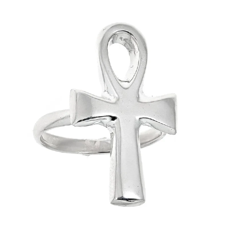 retro style ladies ring-Better Jewelry Egyptian Ankh Cross .925 Solid Sterling Silver Ring (5.5 grams)