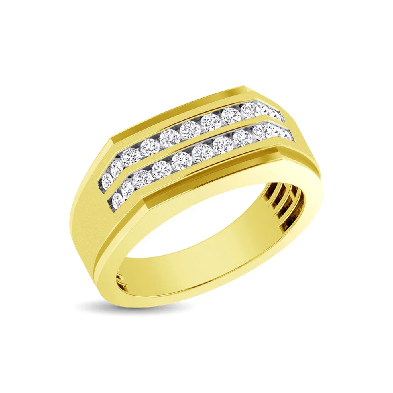 ruby ladies ring-10K Yellow Gold 1/2 Ct.Tw. Diamond Men's Ring