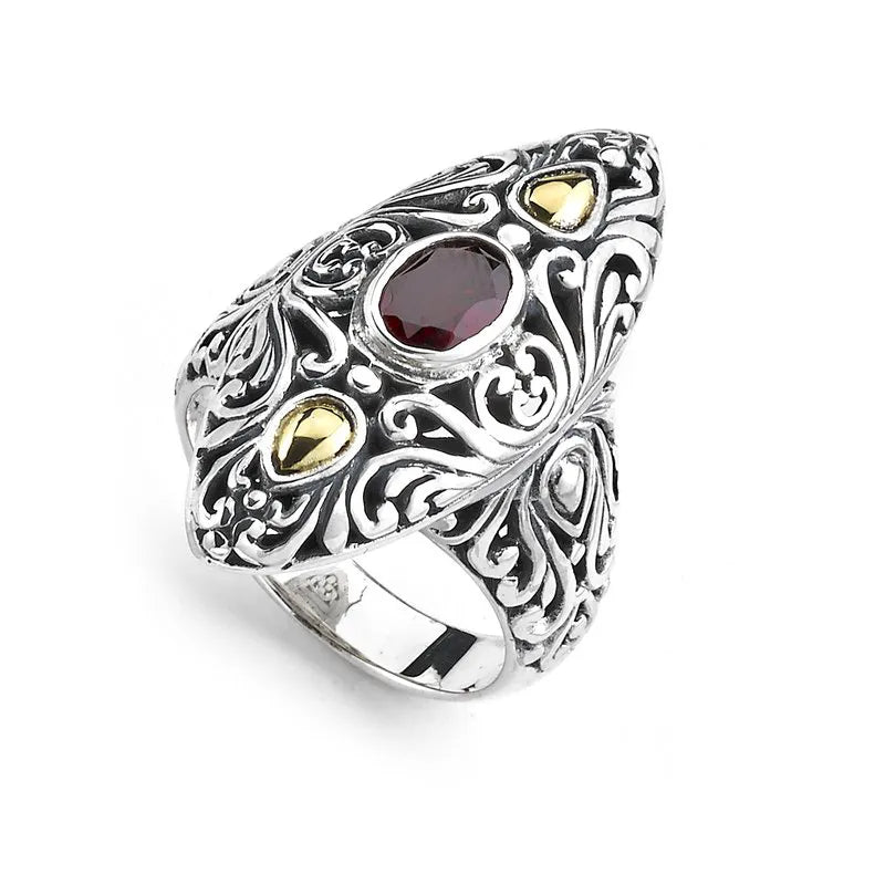 fashion ladies ring-Elea Ring- Garnet