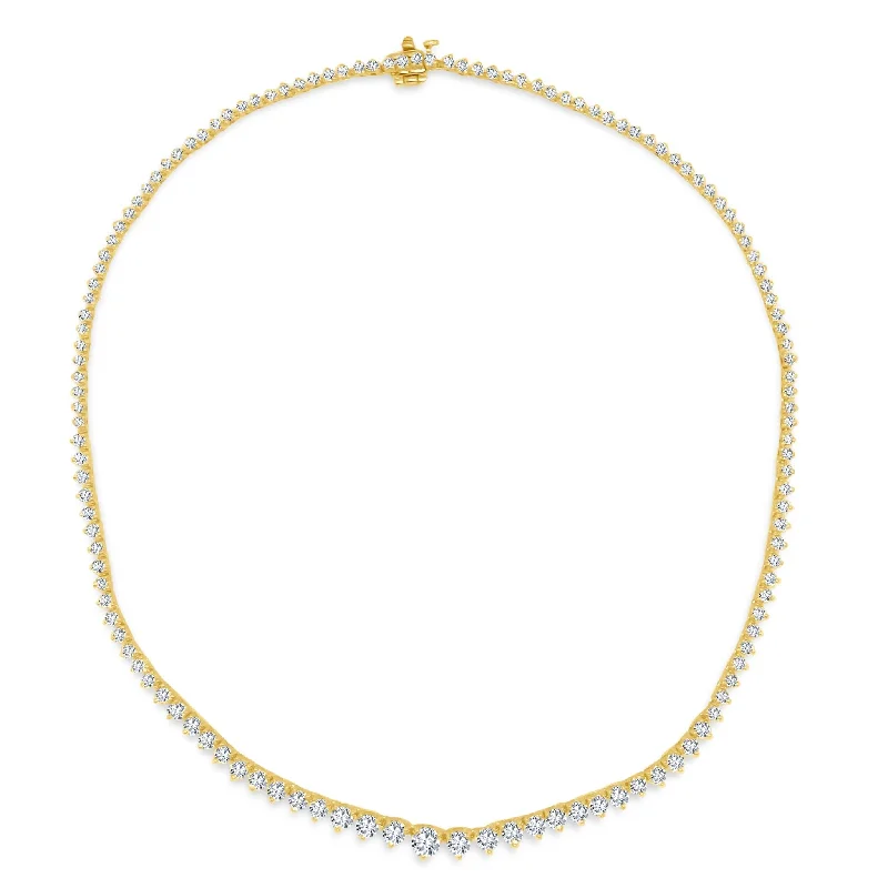 adjustable chain ladies necklace-Riviera Diamond Tennis Necklace