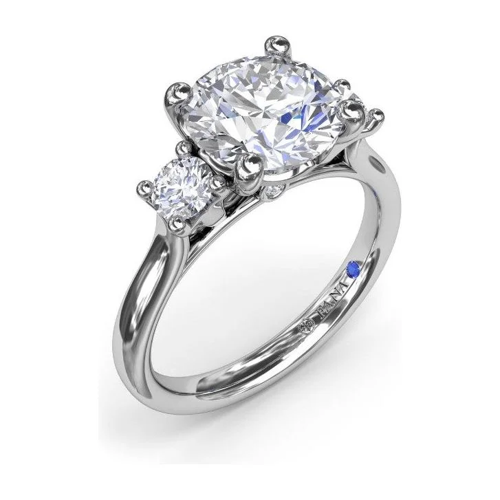 elegant ladies engagement rings-Fana 14K White Gold Diamond 3-Stone Engagement Ring