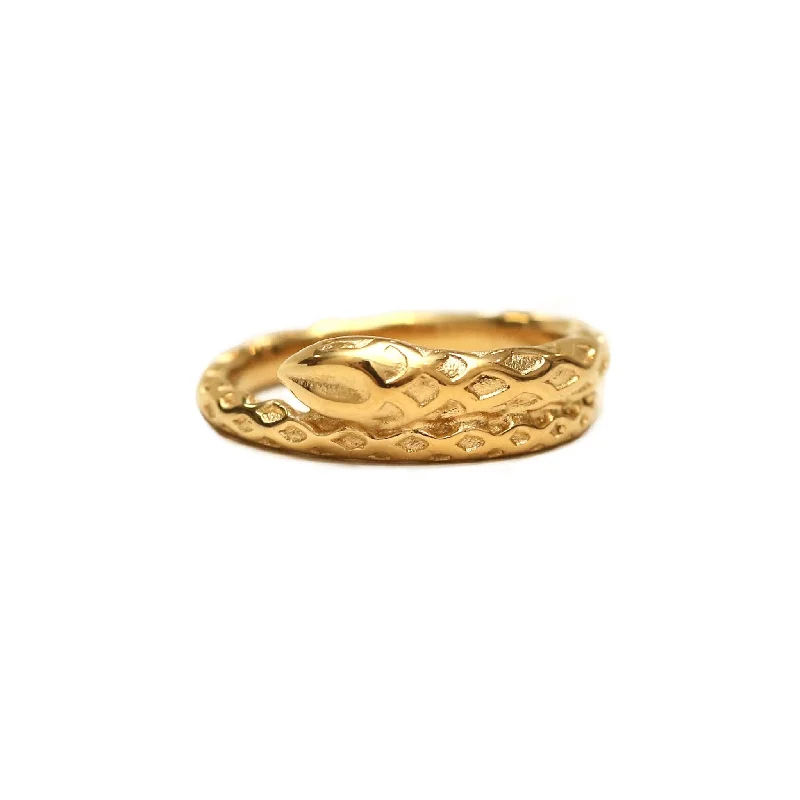 minimalist ladies ring-Snake detail Ring