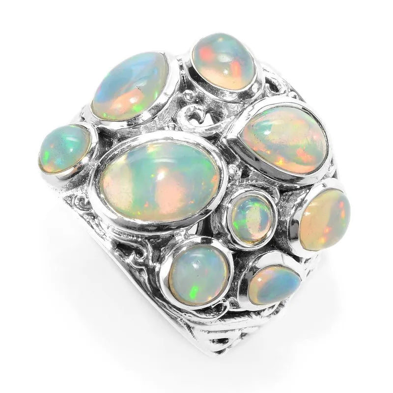 classic diamond solitaire ring-Amanzi Ring- Opal