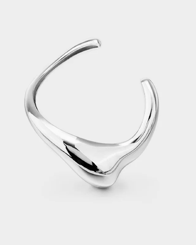 timeless elegance ladies bracelets & bangles-Minimalist Deconstructed Teardrop Bracelet Sterling Silver