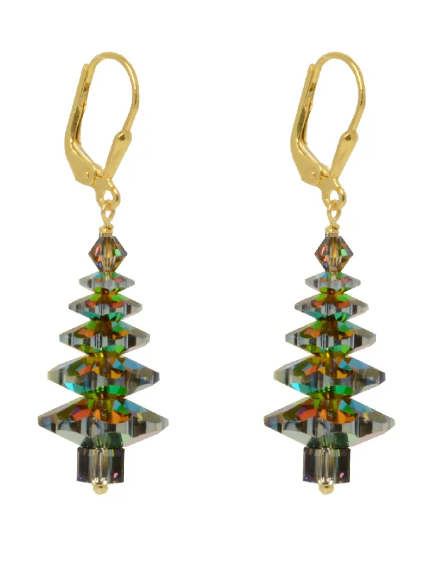 ruby ladies earrings-Evergreen Tree Earrings - LARGE