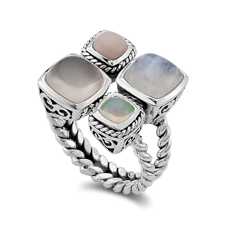 unique design ladies ring-Cabu Ring- Opal