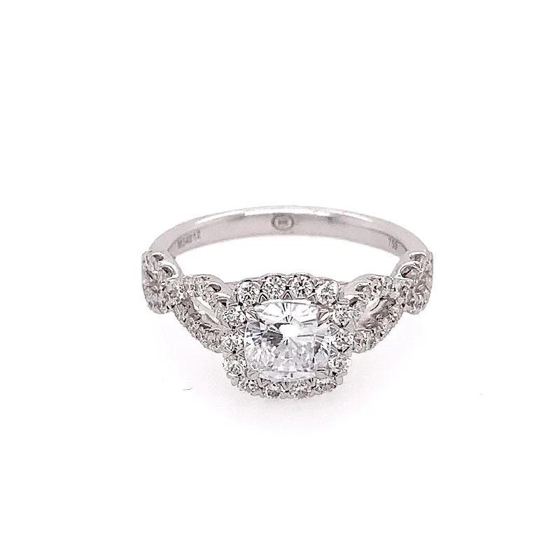 celestial diamond ladies engagement rings-Christopher Designs Infinity Engagement Ring Semi-Mount