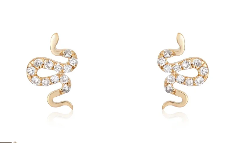 marquise cut ladies earrings-KACEY SNAKE STUD EARRINGS