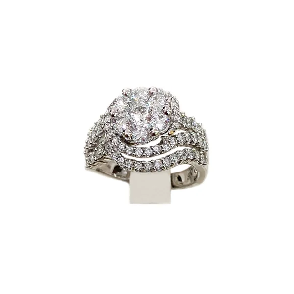 birth month ladies ring-14k White Gold Diamond Ring