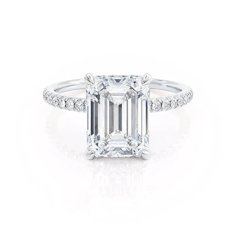 bold statement ladies ring-14K WHITE GOLD LAB GROWN DIAMOND RING