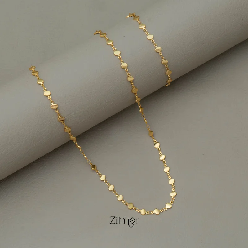 oval moonstone ladies bracelets & bangles-KY101730 - Gold Toned Necklace Bracelet Set