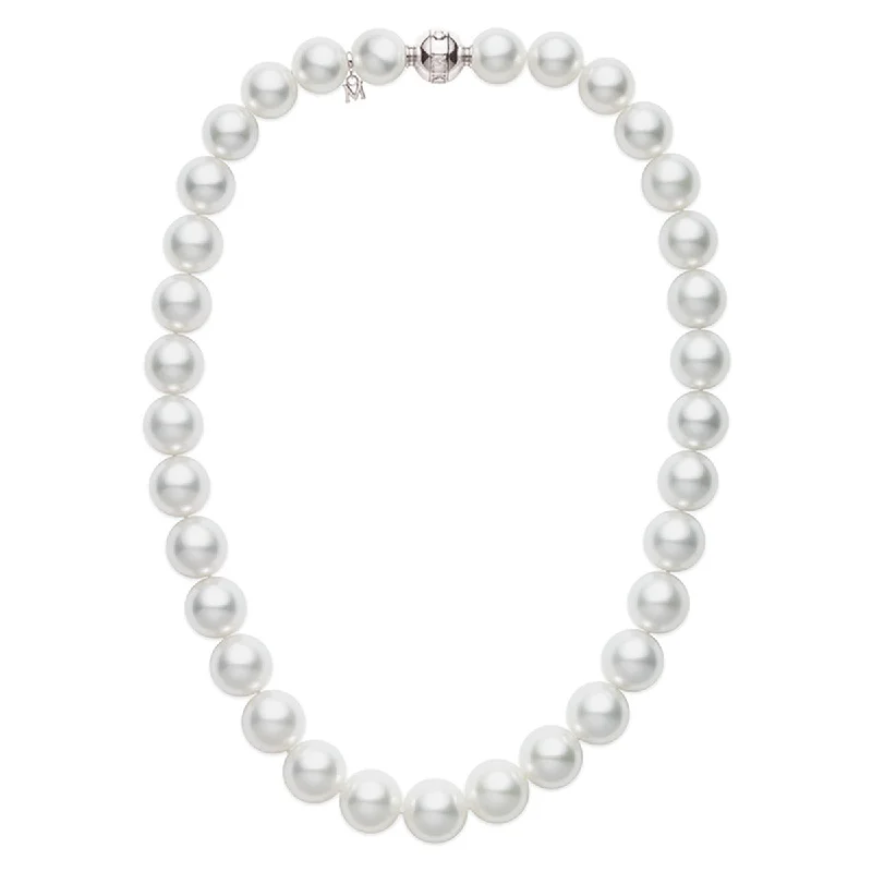 layered chain ladies necklace-White South Sea Cultured Pearl Necklace